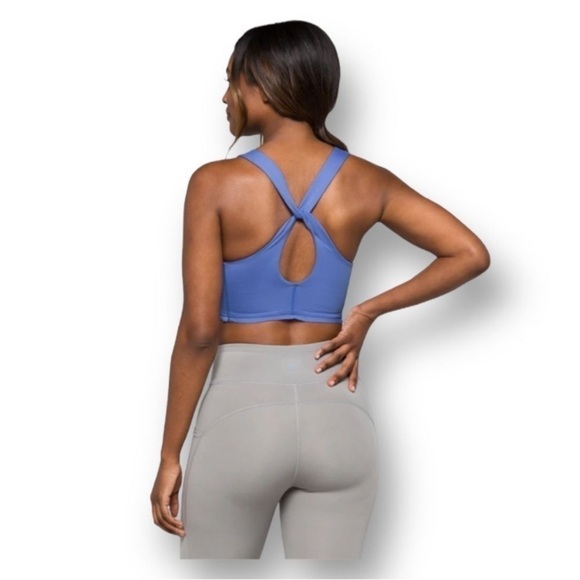 Free People Down The Line Bra Blue Ruffle Size Large - Picture 3 of 11